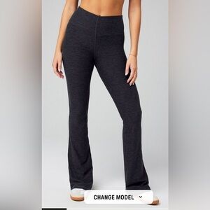 Fabletics High waisted heatherflex mini flare leggings